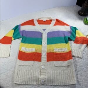LuLaRoe Colorblock Stripe Knit Sweater